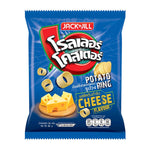 Jack'N Jill Roller Cheese confectionery snack with crispy rolled cheese-flavored crackers in colorful packaging.