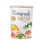 Mini rice cookies from THE GOLDGREEN TOM YUM flavor, packaged as snacks confectionery in a 40g bag.