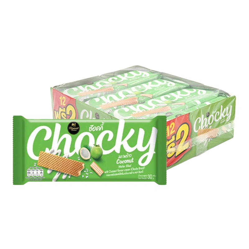 Chocky Wafer Coconut Flavor 12 Pcs 30g