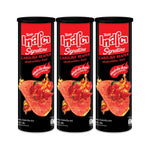 Tasto Signature Inclusion Crisps Carolina Reaper snack bag, spicy snacks confectionery with fiery Reaper flavor in 102g package.