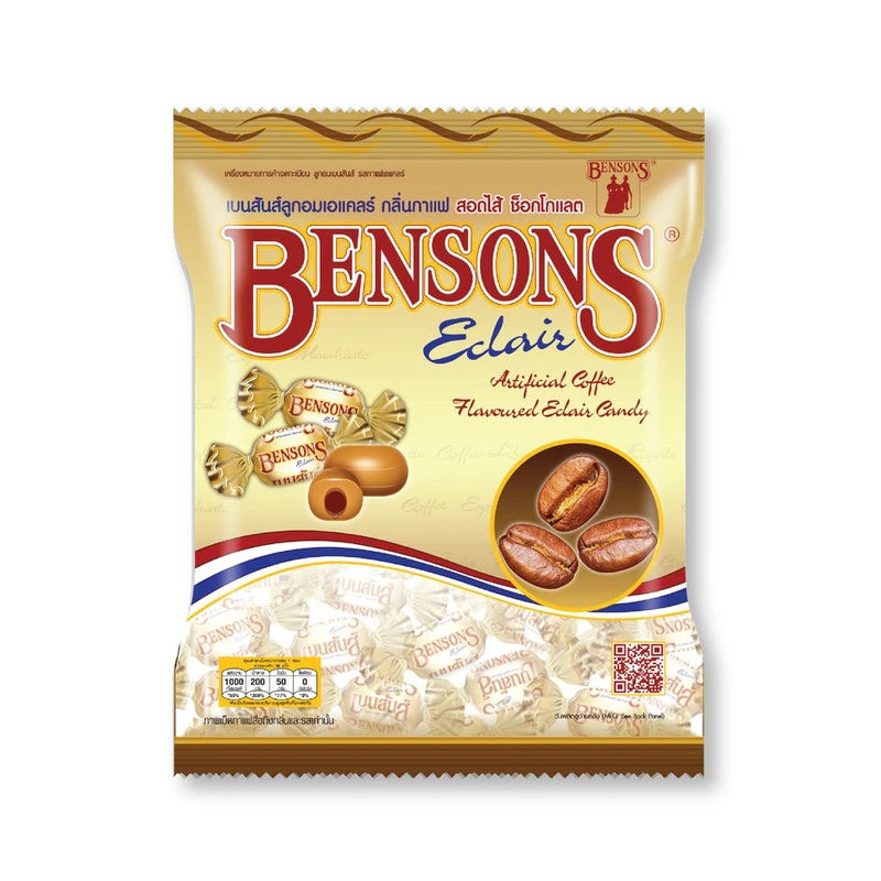 BENCONS Coffee éclair filled with chocolate, 270g, 100 pieces, showing golden pastry with chocolate filling and glossy chocolate topping.