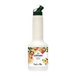 Giffard Fruit Mix Peach 1L bottle, dry grocery product with peach flavor, clear liquid in a plastic bottle.