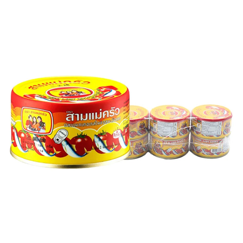 THREE LADY COOKS Mackerel In Tomato Sauce 190g x6