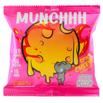 Spicy cheese flavored Munchhh protein snack in colorful packaging, a tasty confectionery snack for on-the-go.