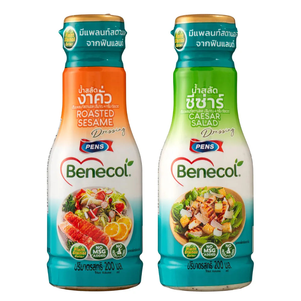 Benecol Salad Dressing Roasted Sesame And Caesar 200g x2