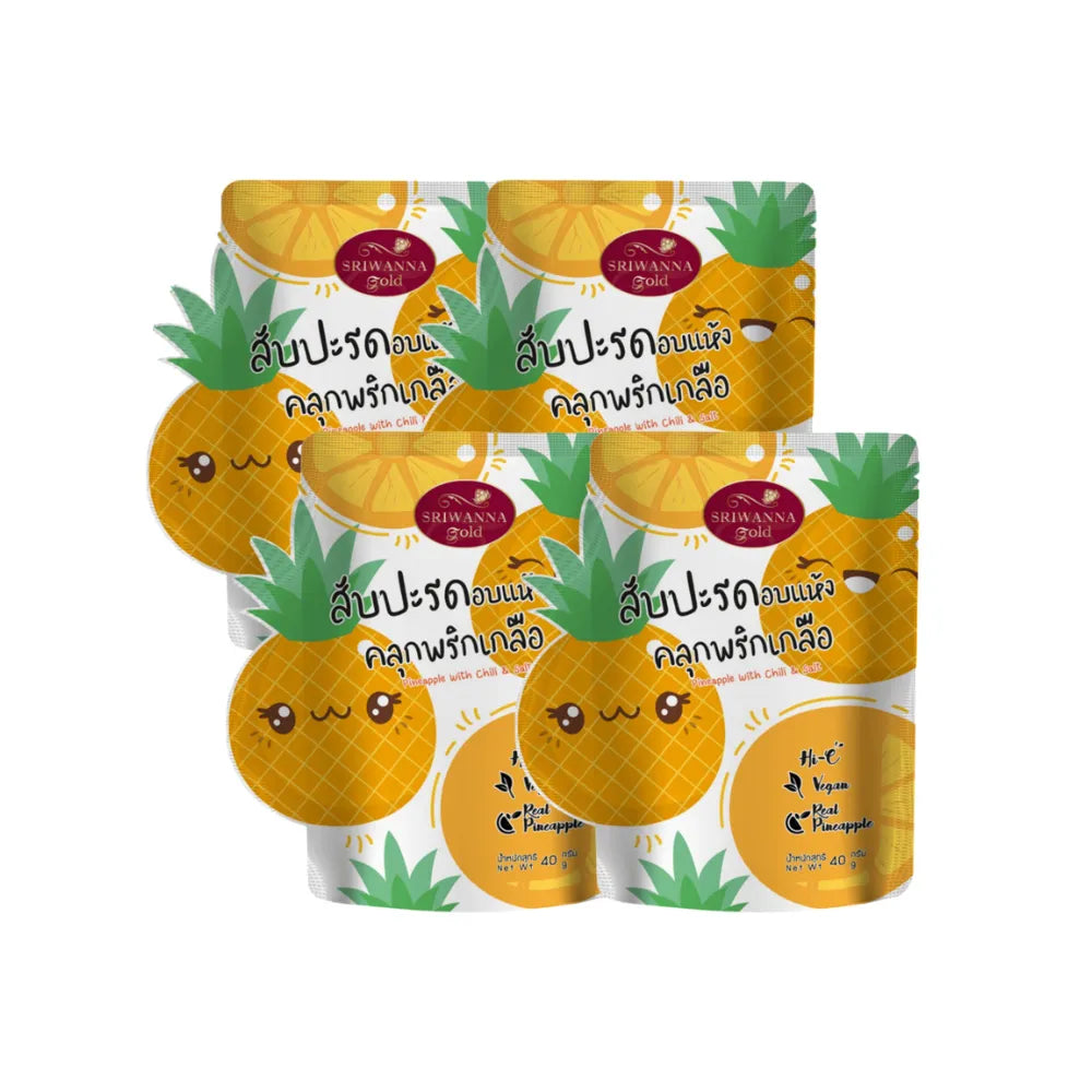 SRIWANNA Gold Dried Pineapple Mixed With Chili And Salt 40g