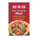MDH Curry Masala 100g jar, dry grocery spice blend for Indian cooking, with colorful label and spice mixture inside.