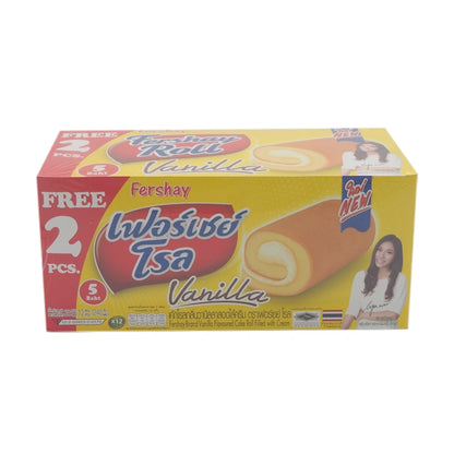 Fershay Vanilla Flavoured Cake Roll Filled With Cream 20g x12