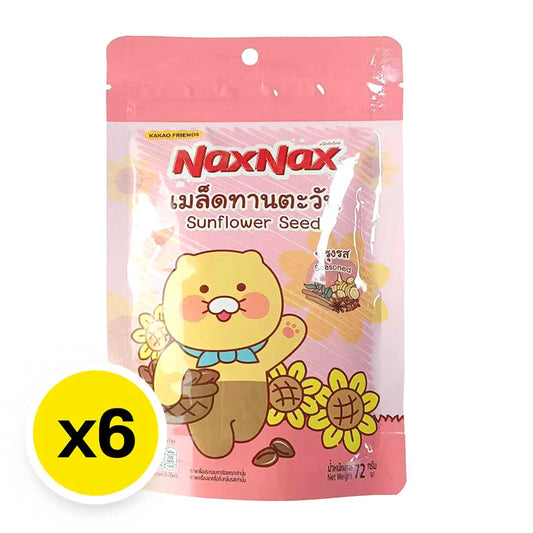 Naxnax Seasoned Sunflower Seed 72g x6