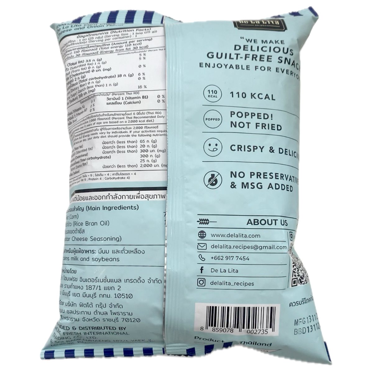 Delalita Corn Chips Cheese And Onion