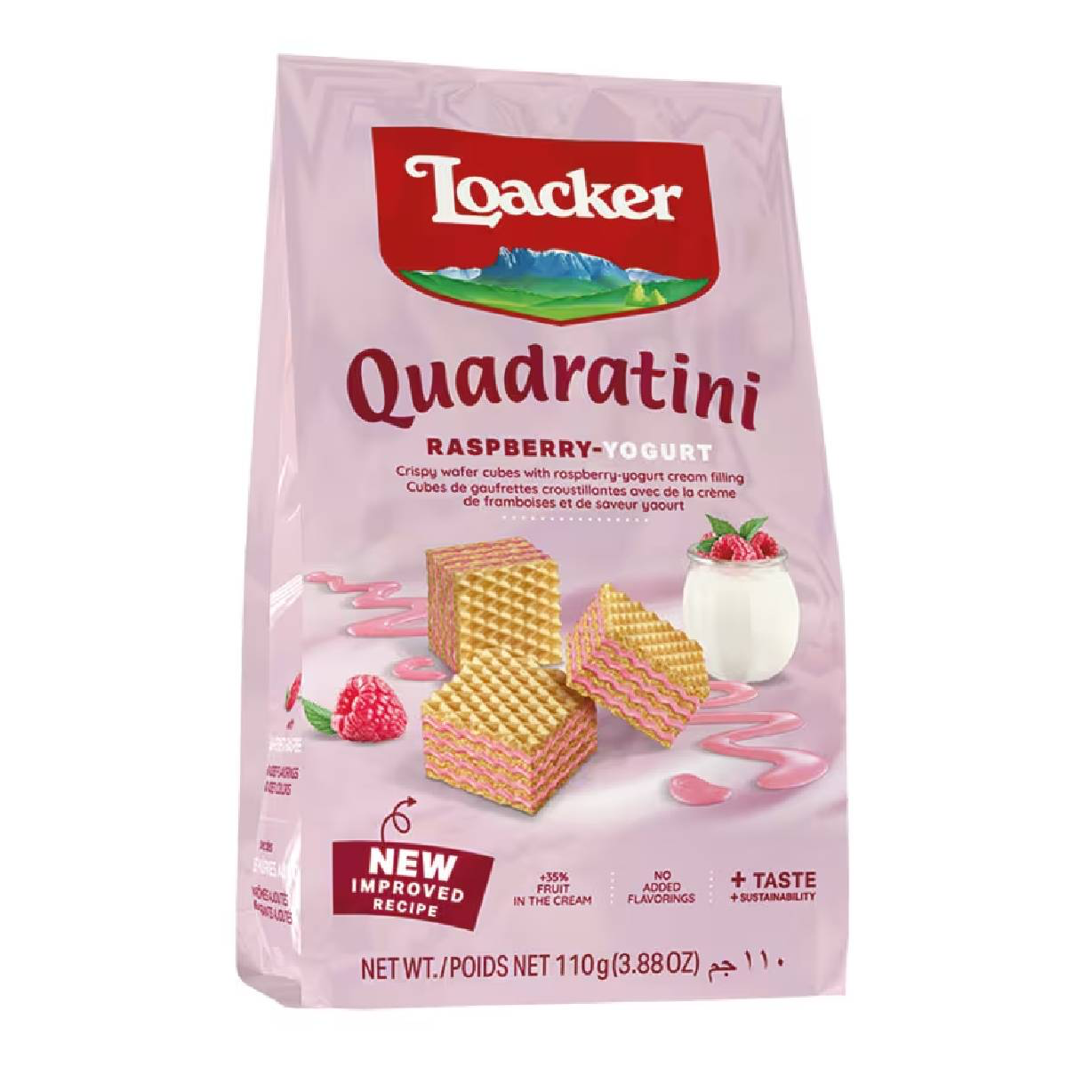 Loacker Quadratini Raspberry Wafer