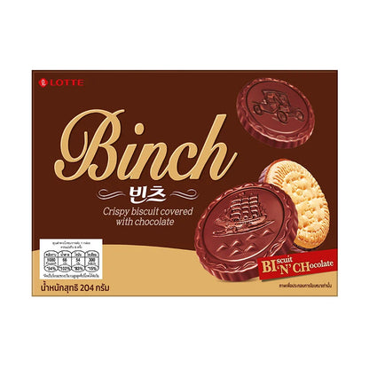 Lotte Binch Crispy Biscuit Coated Chocolate 204g