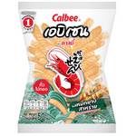 Calbee Ebisen Squid Snack with grilled seaweed flavor, crispy seafood-flavored confectionery snack in a colorful bag.