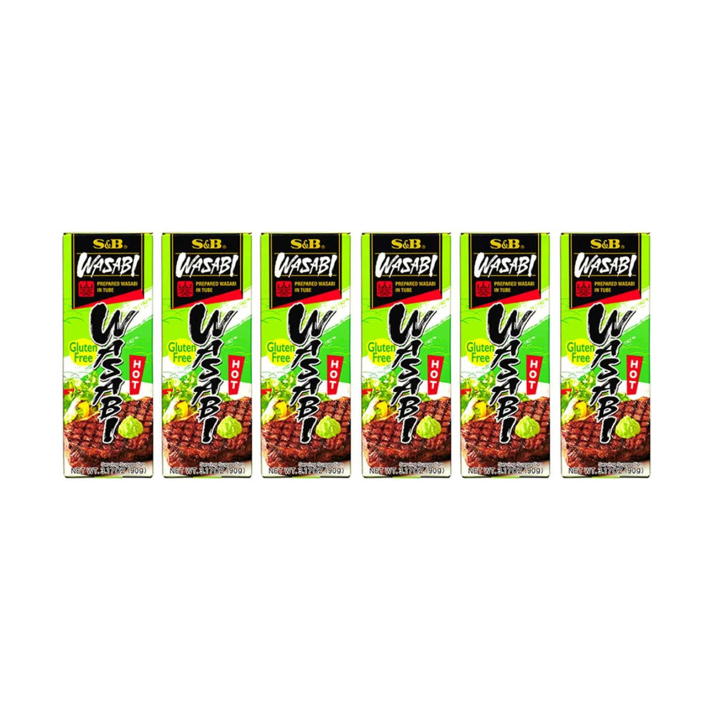 S & B Neri Wasabi In Tube With Horseradish 90g x6 pcs
