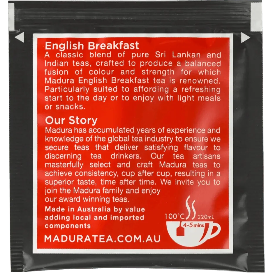 Madura English Breakfast Tea Bags