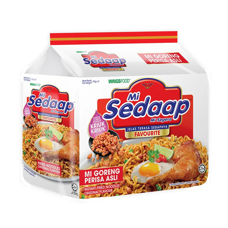 MI SEDAAP Mi Goreng Fried Noodle Original 90g x5