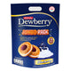 Dewberry Jumbo Blueberry Cookies in 288g package showing golden-brown cookies with blueberry pieces on top.