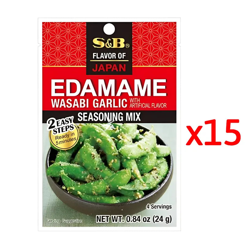 S & B Wasabi Garlic Edamame Seasoning Mix With Artificial Flavor