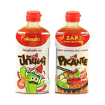 Tutiya Picante Spicy Sukiyaki Sauce 400g bottle, dry grocery product with vibrant label and spicy flavor highlight.