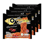 Mama Instant Noodles Oriental Kitchen Hot Korean flavor in a grocery package, featuring spicy noodles with seasoning and ingredients.