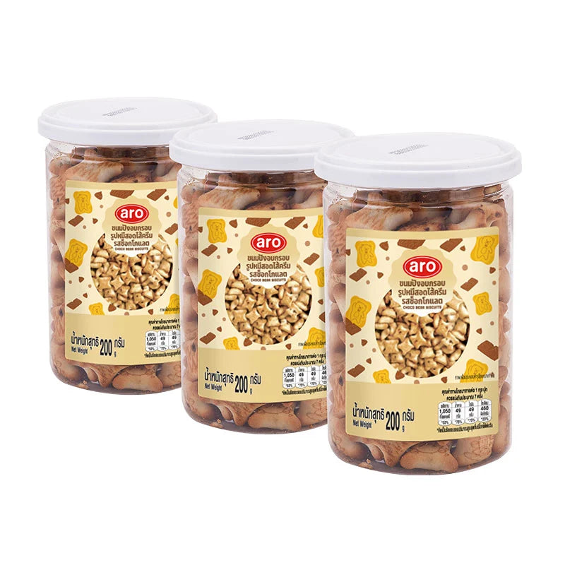 ARO Choco Bear Biscuits 200g x3
