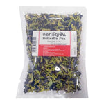 Makro Butterfly Pea dry grocery in 50g package, showing vibrant blue dried flower petals for tea and culinary use