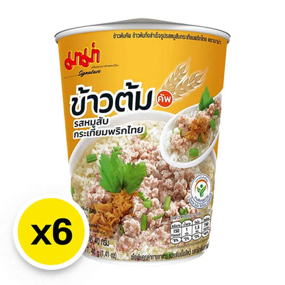 Mama Rice Soup Pork Garlic 40g x6