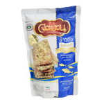Jornguan Riceberry Rice Cracker with Fish, a savory confectionery snack featuring dark rice crackers with fish topping.
