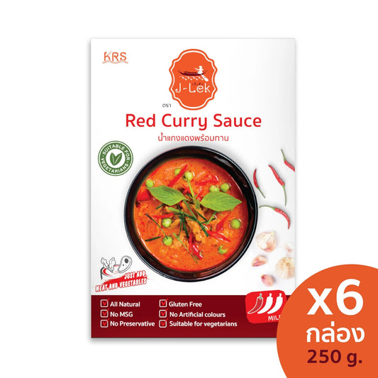 J-lek Jae Lek Red Curry Paste Packets 250g