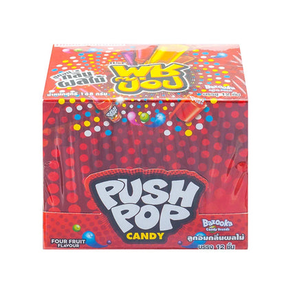 Push POP Candy Fruity Orange Grape Strawberry Cola 14g x12