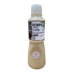 Kewpie Truffle Dressing bottle, 500ml, from KEWPIE, with a label featuring black truffle images and a clear plastic container.