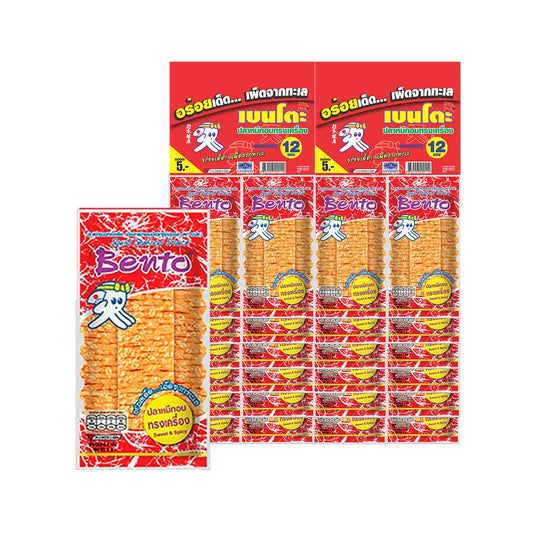 BENTO Squid Seafood Snack Sweet & Spicy 12 Pcs X 20 4g