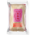 Dry Rabbit Brand Chinese noodles 400g package, featuring uncooked noodles in a clear bag with vibrant branding.