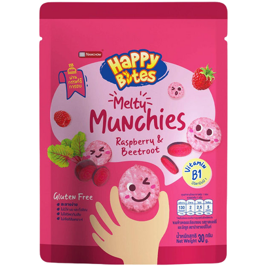 Namchow Happy Bites Rice Melty Munchies Raspberry And Beetroot