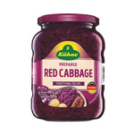 Kuhne Red Cabbage 680g jar of pickled red cabbage, ready to add flavor to salads and side dishes.