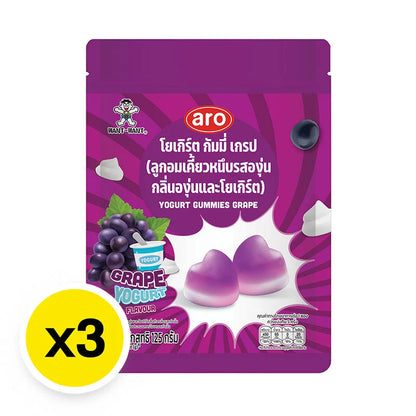 ARO Gummy Yogurt Grape 125g x3