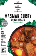 By Bua Masman Curry Concentrate in a jar, ready for cooking flavorful Asian dishes, grocery product with vibrant label.