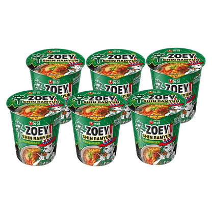 NONGSHIM Zoey Shin Ramyun Hamburger Cup 68g x6