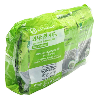 Bandaran Seasoned Seaweed Wasabi Flavor 4g