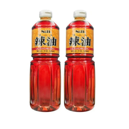 S&B Layu Sesame Chili Oil Mix Of Corn And Pepper Extract Bottles