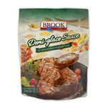 Brook Demi-Glace Sauce 120g in dry grocery pack, rich brown sauce with a glossy finish and smooth texture.
