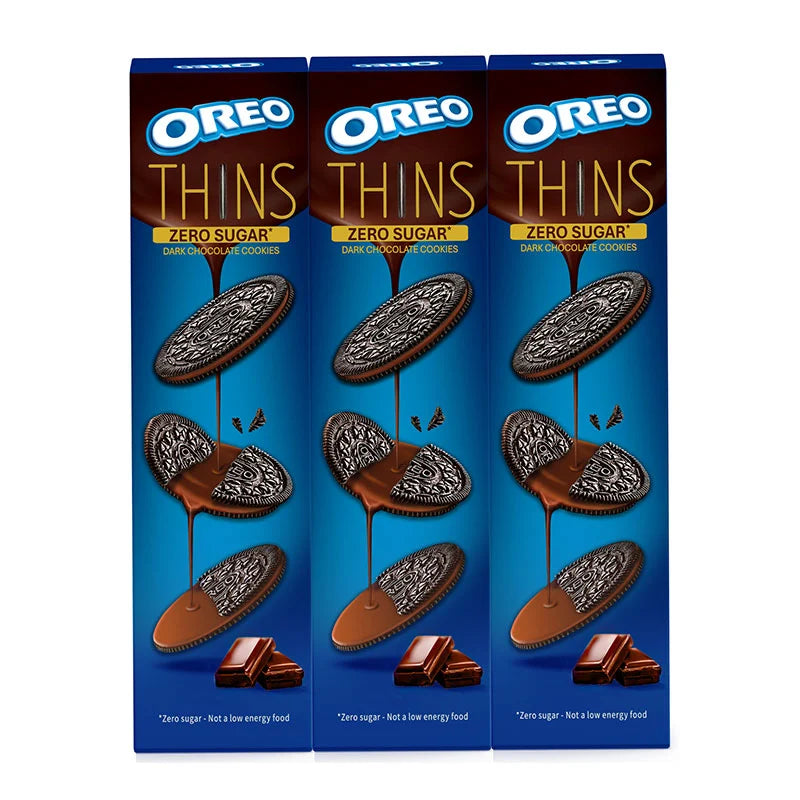 Oreo Cookies Thins Zero Sugar Dark Chocolate 62g x3
