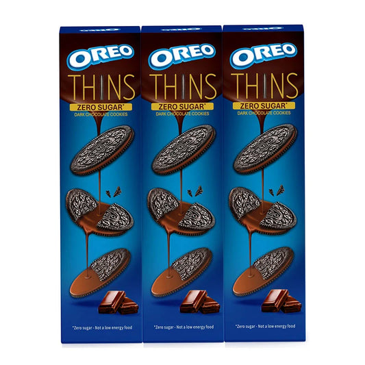 Oreo Cookies Thins Zero Sugar Dark Chocolate 62g x3