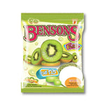Bencons Fruity Candy Very Kiwi, 270g, dry grocery snack with colorful kiwi-flavored confectionery pieces in a clear bag.