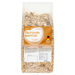 Hahne Fruit Muesli No Sugar in a bowl with fresh fruit and nuts, showing the healthy breakfast cereal product.