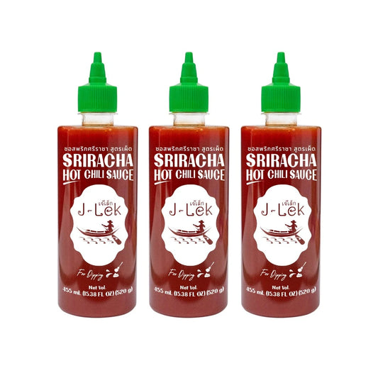 J-lek Sriracha Chili Sauce Spicy Formula Pack Of 3 Bottles 455ml