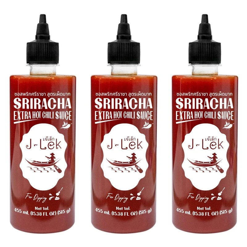 J-lek Sriracha Chili Sauce Very Spicy Formula Pack Of 3 Bottles