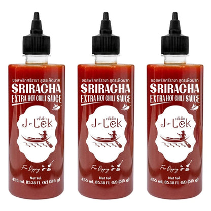 J-lek Sriracha Chili Sauce Very Spicy Formula Pack Of 3 Bottles
