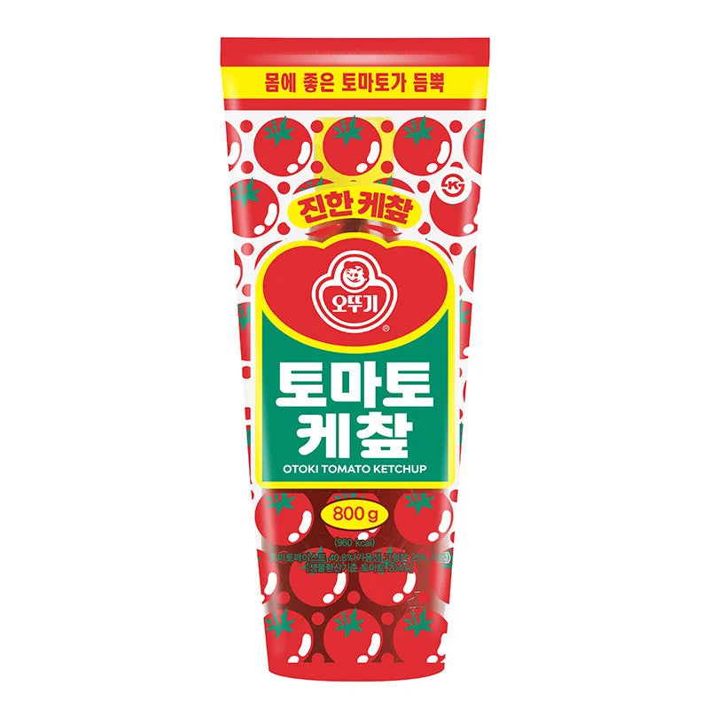 Bottle of OTOKI Tomato Ketchup 800g with red label and cap, shown on a plain background.