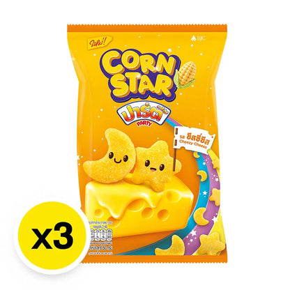 Party Corn Star Cheezy Cheese 50g x3